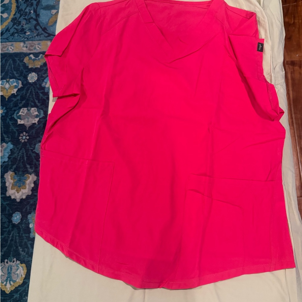 💗 NWT Angel Pink Scrub Set | 2XL | Jogger Pants + V-Neck‎ Top